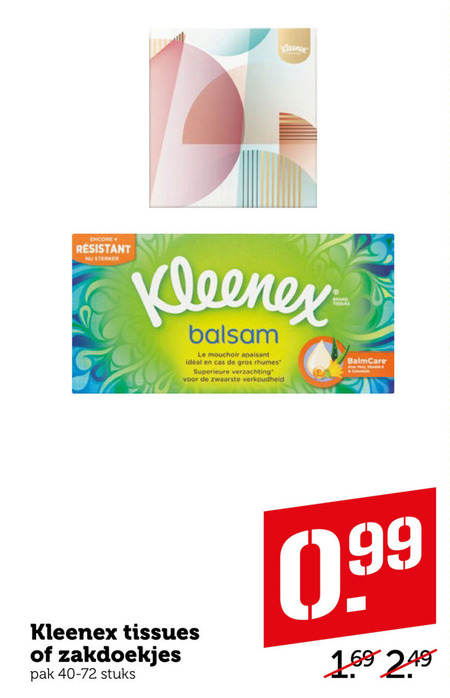 Kleenex   zakdoek, tissue folder aanbieding bij  Coop - details