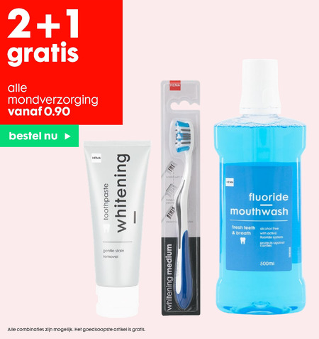 Hema huismerk   mondverzorging, tandpasta folder aanbieding bij  Hema - details