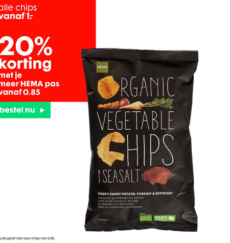 Hema huismerk   chips folder aanbieding bij  Hema - details