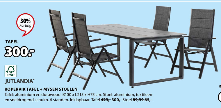 Jutlandia   tuinstoel, tuintafel folder aanbieding bij  Jysk - details