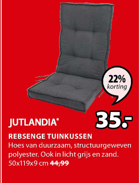 Jutlandia   tuinstoelkussen folder aanbieding bij  Jysk - details