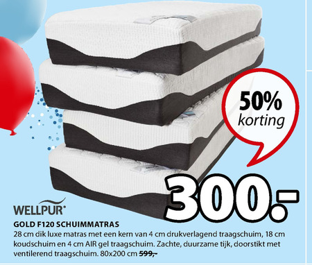 Wellpur   matras folder aanbieding bij  Jysk - details