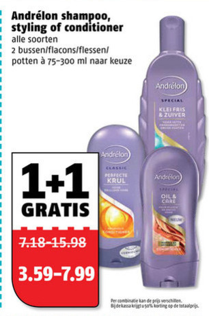 Andrelon   shampoo, hairspray folder aanbieding bij  Poiesz - details