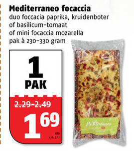 Mediterraneo   focaccia folder aanbieding bij  Poiesz - details