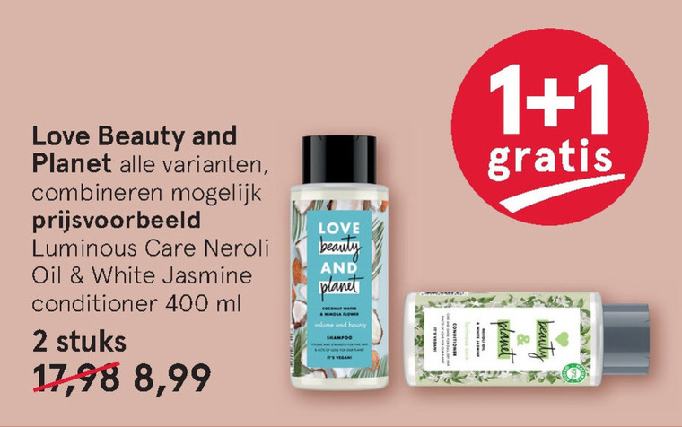 Love beauty and planet   shampoo folder aanbieding bij  Etos - details