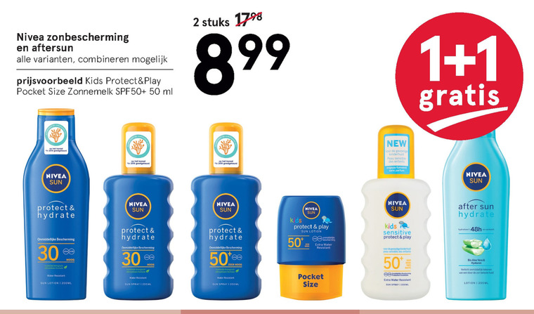 Nivea   zonnebrandolie, aftersun folder aanbieding bij  Etos - details