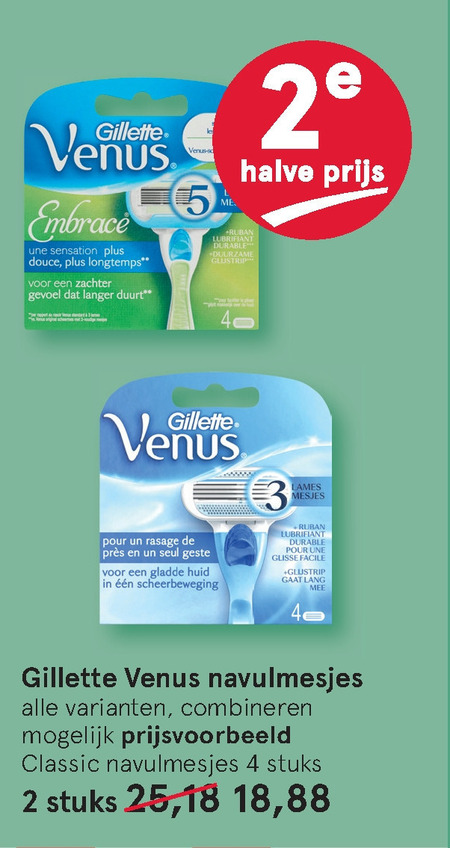 Gillette Venus   dames scheermesje folder aanbieding bij  Etos - details