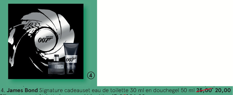 James Bond   eau de toilette folder aanbieding bij  Etos - details