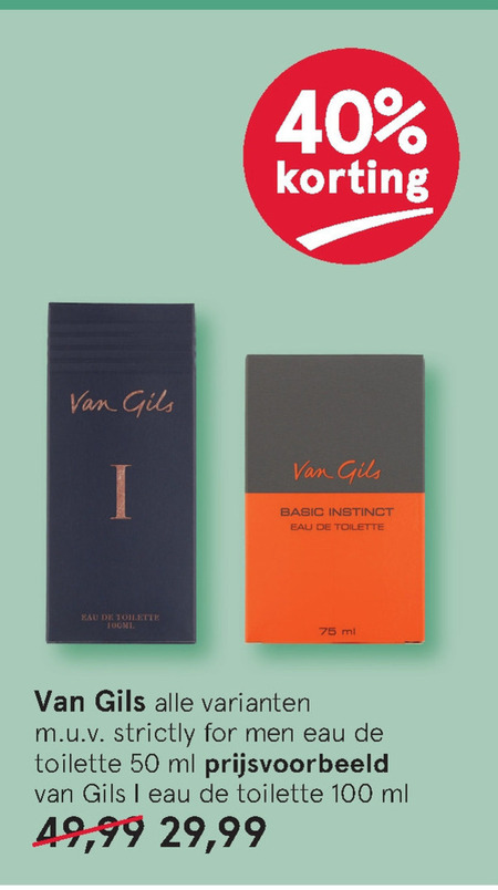 Van Gils   eau de toilette folder aanbieding bij  Etos - details