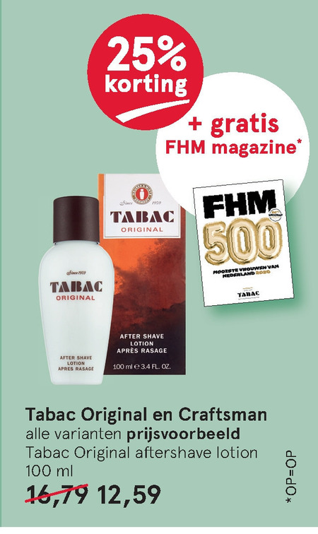 Tabac   aftershave folder aanbieding bij  Etos - details