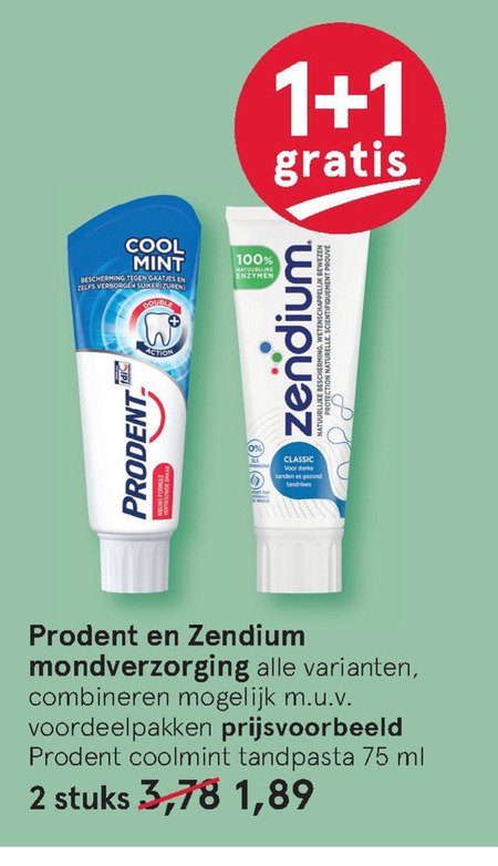 Prodent   tandpasta folder aanbieding bij  Etos - details