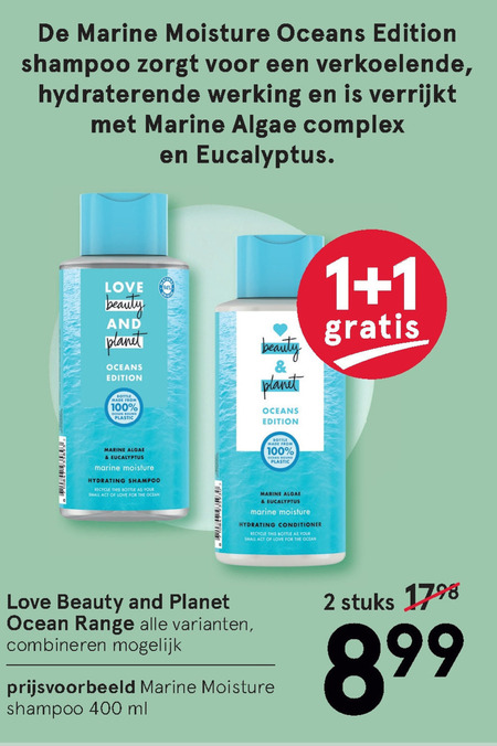 Love beauty and planet   shampoo folder aanbieding bij  Etos - details