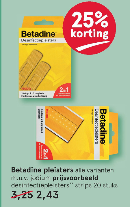 Betadine   pleister folder aanbieding bij  Etos - details