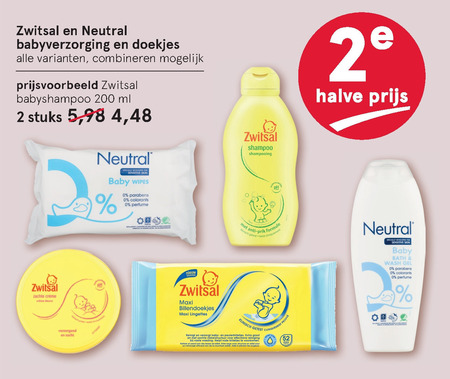 Zwitsal   babyverzorging folder aanbieding bij  Etos - details