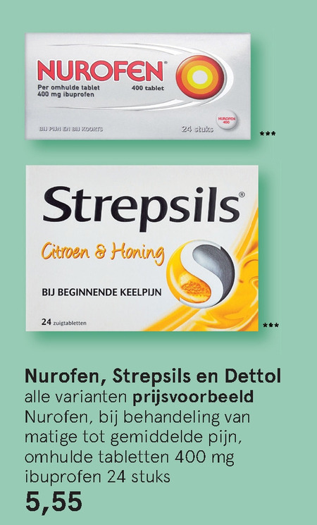 Nurofen   keelpastilles, pijnremmer folder aanbieding bij  Etos - details