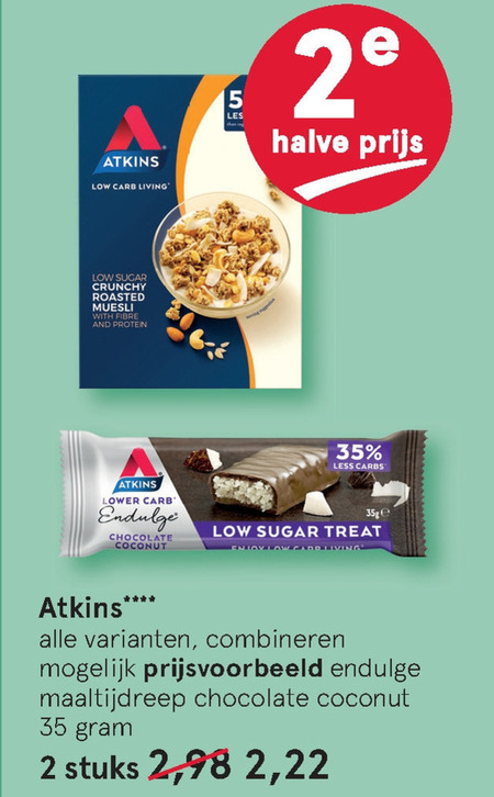 Atkins   afslankmaaltijd folder aanbieding bij  Etos - details