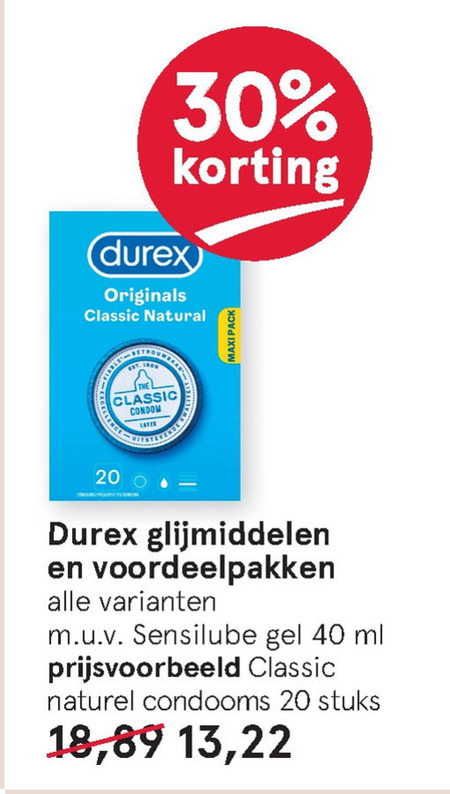 Durex   condooms, glijmiddel folder aanbieding bij  Etos - details