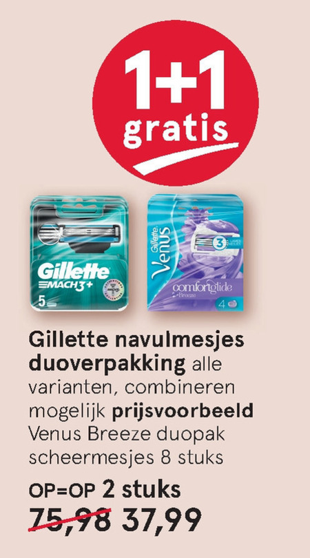 Gillette Venus   scheermesjes, dames scheermesje folder aanbieding bij  Etos - details