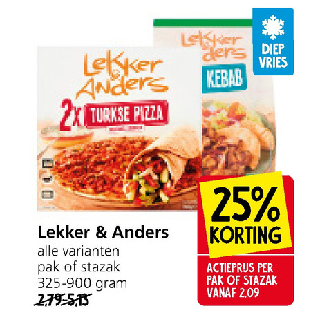 Lekker en Anders   diepvriespizza folder aanbieding bij  Jan Linders - details