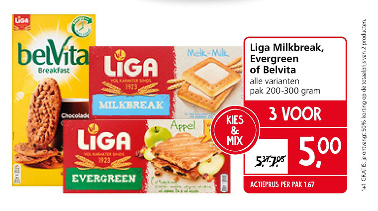 Liga   melkbiscuit, fruitbiscuit folder aanbieding bij  Jan Linders - details