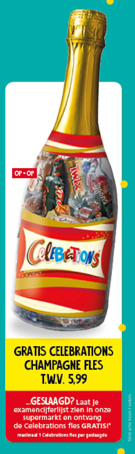 Celebrations   mini chocoladerepen folder aanbieding bij  Jan Linders - details