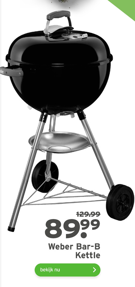 Weber   houtskool barbecue folder aanbieding bij  Gamma - details