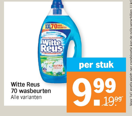 Witte Reus   wasmiddel folder aanbieding bij  Albert Heijn - details