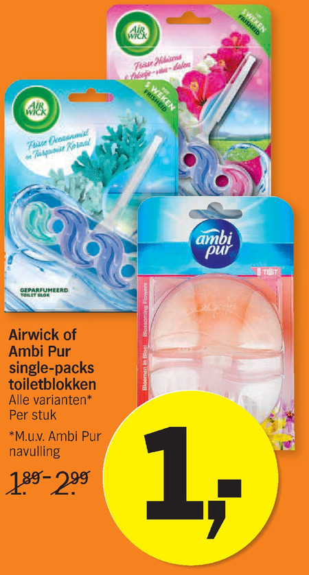 Ambi Pur   toiletblok folder aanbieding bij  Albert Heijn - details