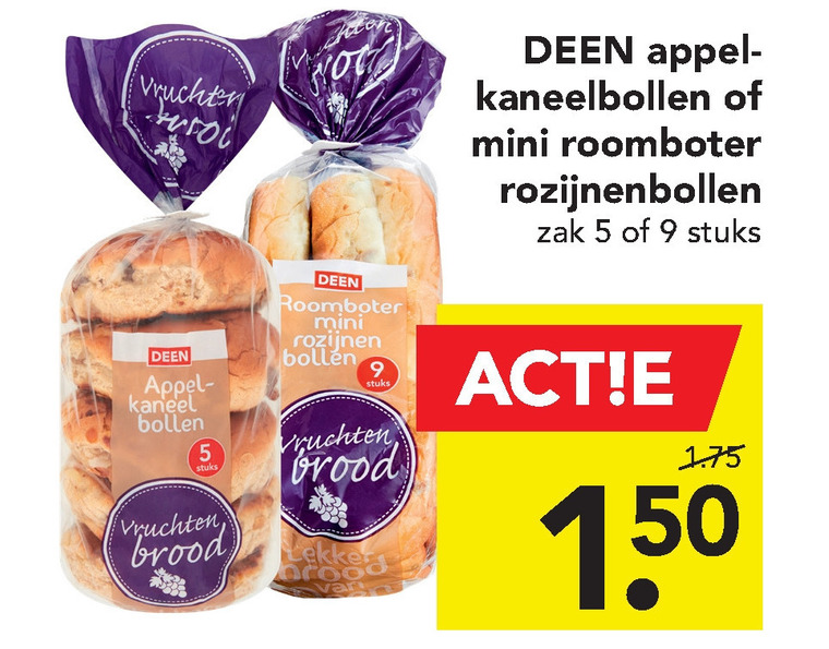 Deen Huismerk   rozijnenboll folder aanbieding bij  Deen - details