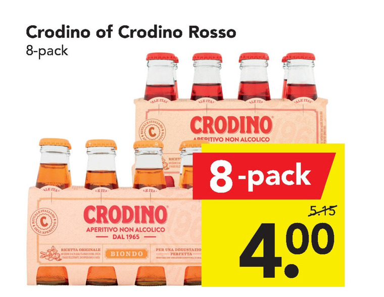 Crodino   aperitief folder aanbieding bij  Deen - details