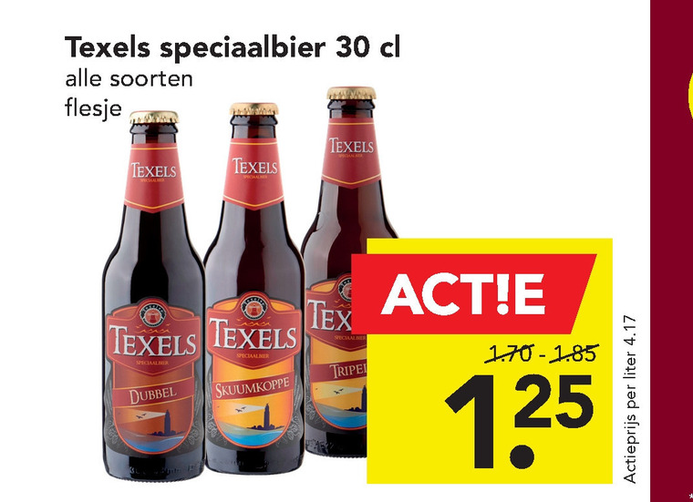 Texels   speciaalbier folder aanbieding bij  Deen - details