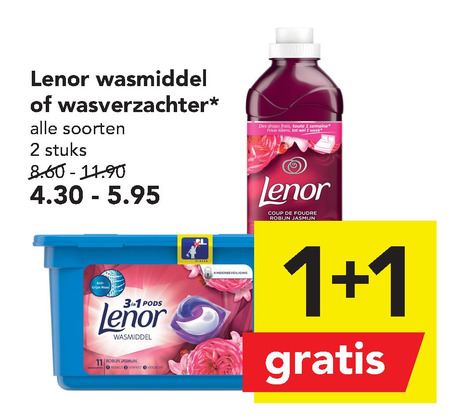 Lenor   wasmiddel, wasverzachter folder aanbieding bij  Deen - details