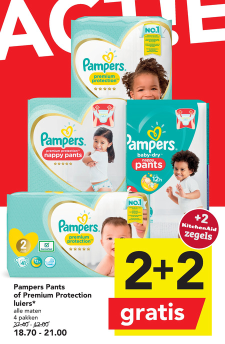 Pampers   luiers, luierbroekjes folder aanbieding bij  Deen - details