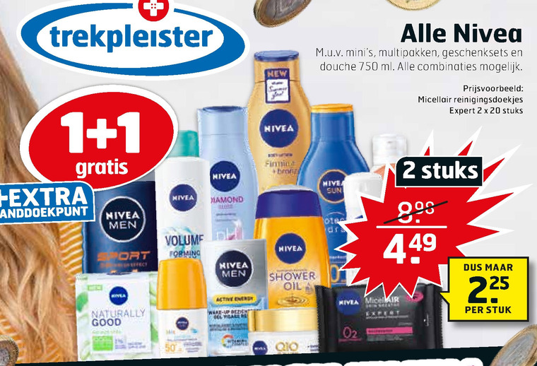 Nivea   heren gezichtsverzorging, deodorant folder aanbieding bij  Trekpleister - details