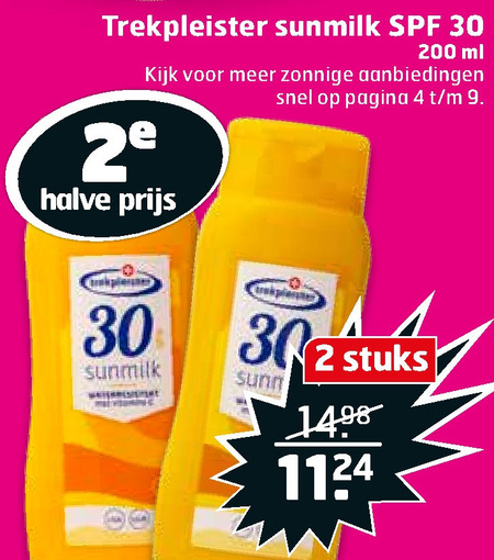 Trekpleister Huismerk   zonnebrandolie folder aanbieding bij  Trekpleister - details