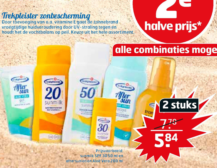 Trekpleister Huismerk   aftersun, zonnebrandolie folder aanbieding bij  Trekpleister - details