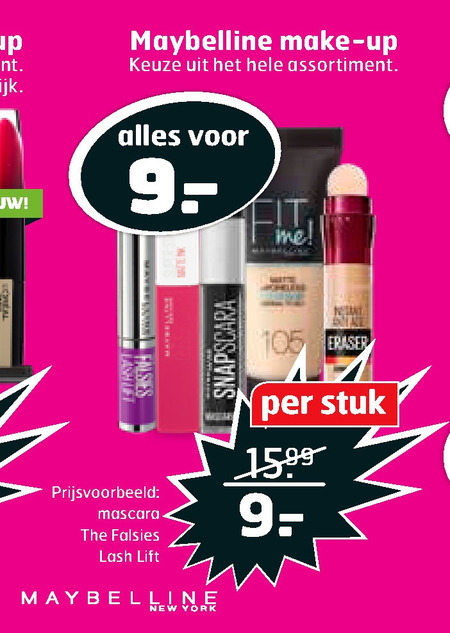 Maybelline   oogschaduw, gezichtspoeder folder aanbieding bij  Trekpleister - details