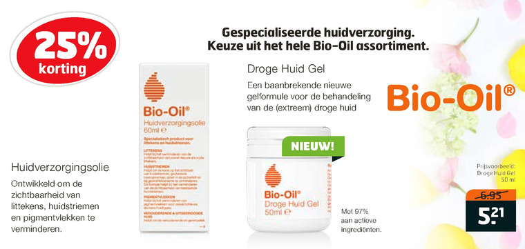 Bio-Oil   huidolie folder aanbieding bij  Trekpleister - details