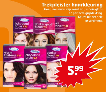 Trekpleister Huismerk   haarkleuring folder aanbieding bij  Trekpleister - details