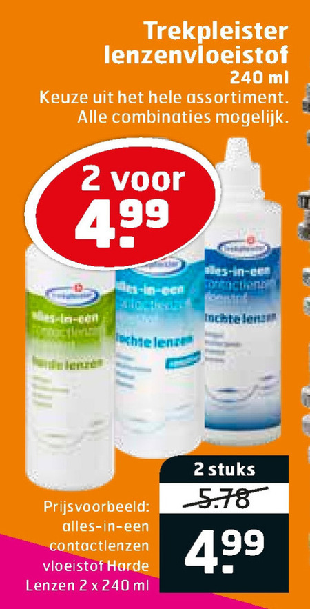 Trekpleister Huismerk   contactlensvloeistof folder aanbieding bij  Trekpleister - details