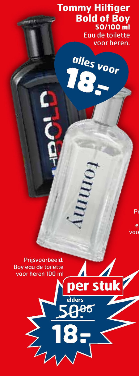 Tommy Hilfiger   eau de toilette folder aanbieding bij  Trekpleister - details