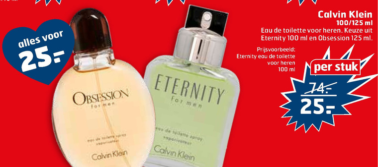 Calvin Klein   eau de toilette folder aanbieding bij  Trekpleister - details