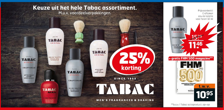 Tabac   aftershave, eau de toilette folder aanbieding bij  Trekpleister - details