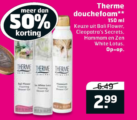 Therme   douchegel folder aanbieding bij  Trekpleister - details