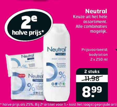 Neutral   billendoekjes, deodorant folder aanbieding bij  Trekpleister - details