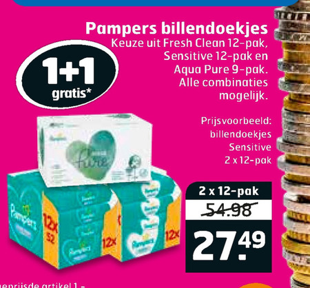 Pampers   billendoekjes folder aanbieding bij  Trekpleister - details