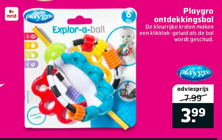 Playgro   babybal folder aanbieding bij  Trekpleister - details