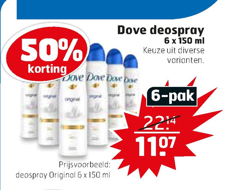 Dove   deodorant folder aanbieding bij  Trekpleister - details