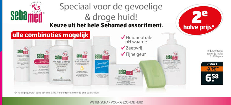 Sebamed   douchegel, handzeep folder aanbieding bij  Trekpleister - details