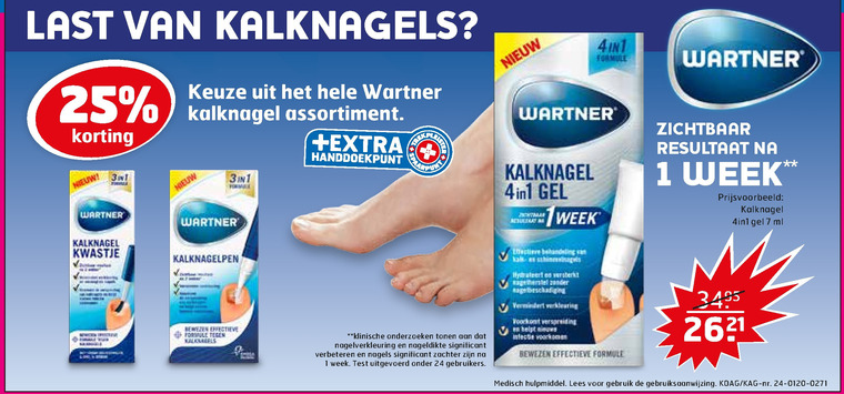 Wartner   nagelverzorging, voetverzorging folder aanbieding bij  Trekpleister - details